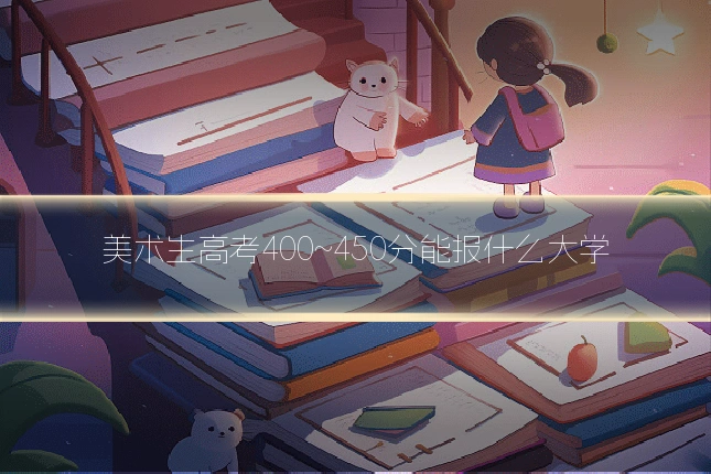 美术生高考400~450分能报什么大学