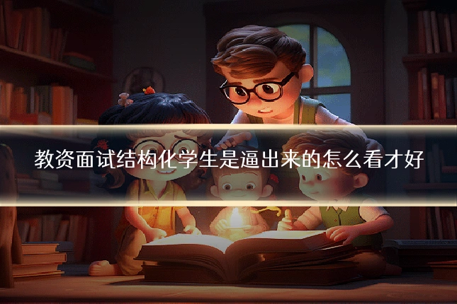 教资面试结构化学生是逼出来的怎么看才好