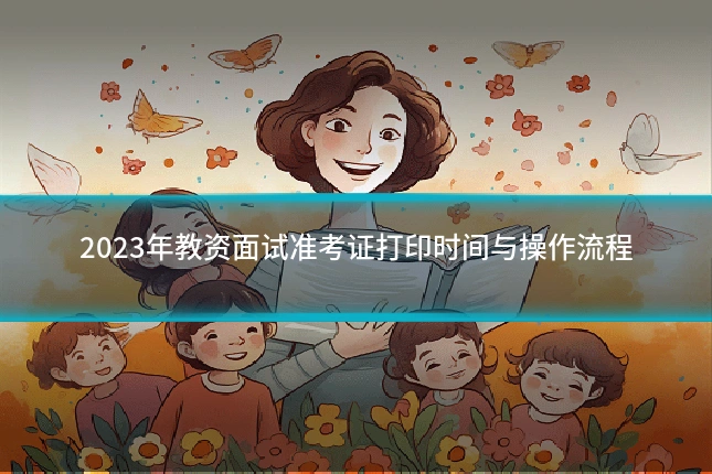 2023年教资面试准考证打印时间与操作流程