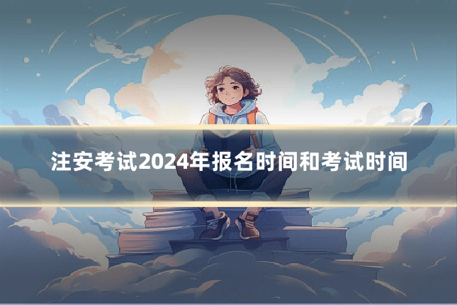 注安考试2024年报名时间和考试时间