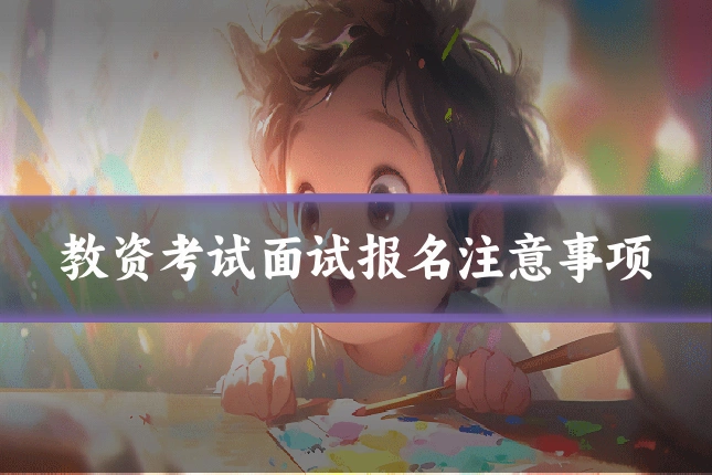 教资考试面试报名注意事项