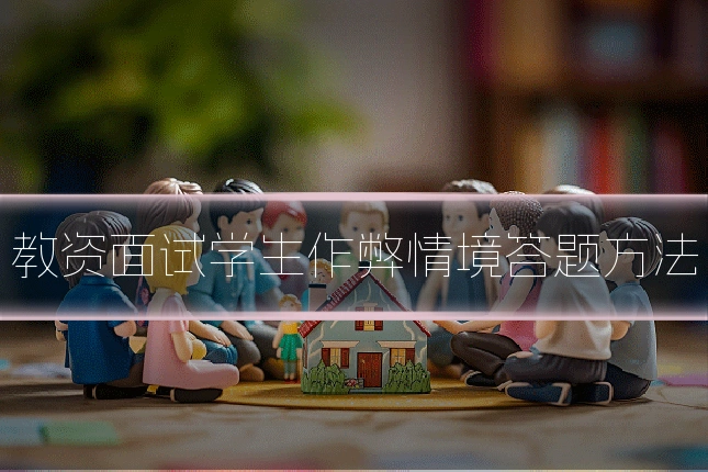 教资面试学生作弊情境答题方法