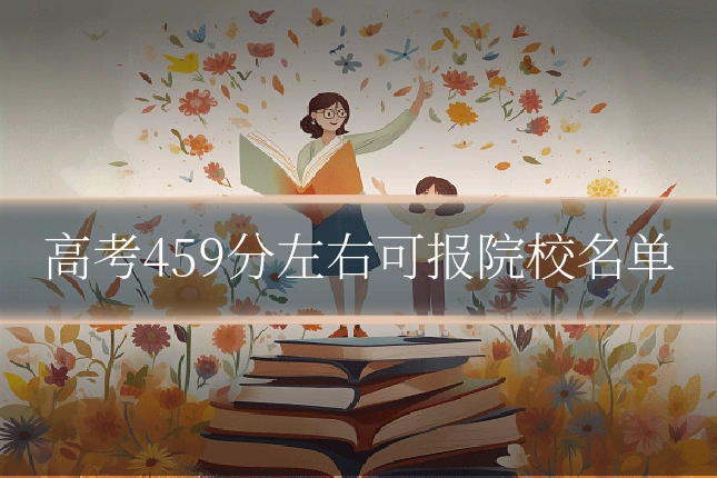 高考459分左右可报院校名单