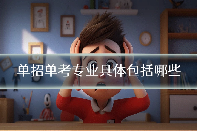 单招单考专业具体包括哪些