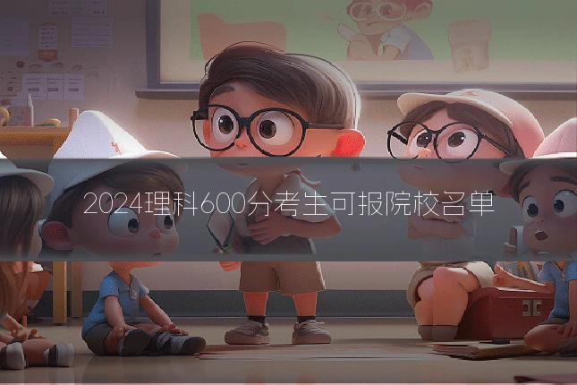2024理科600分考生可报院校名单