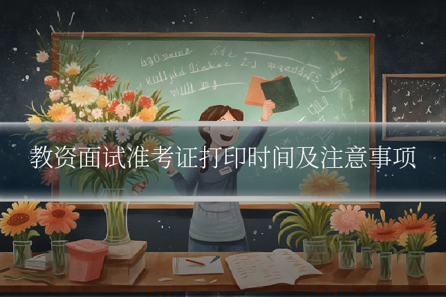 教资面试准考证打印时间及注意事项