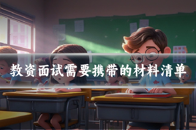 教资面试需要携带的材料清单