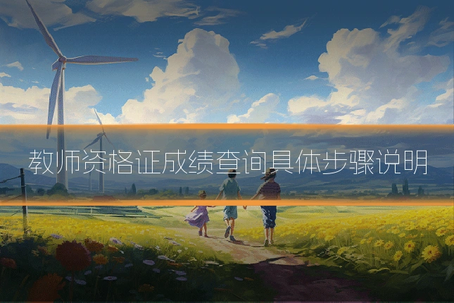 教师资格证成绩查询具体步骤说明