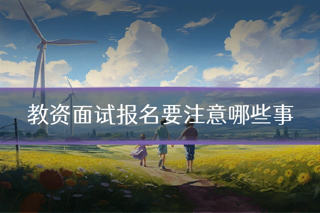 教资面试报名要注意哪些事
