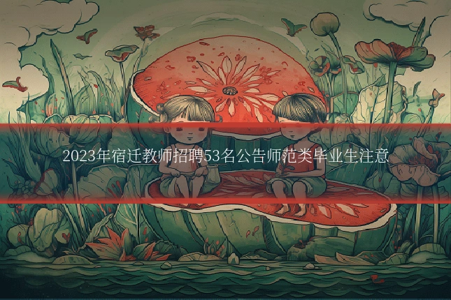 2023年宿迁教师招聘53名公告师范类毕业生注意