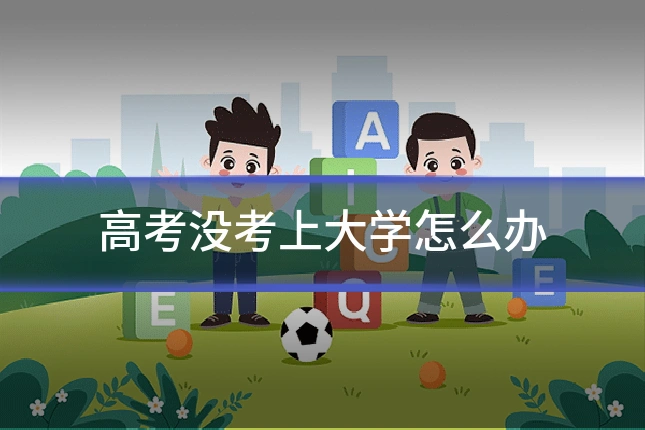 高考没考上大学怎么办
