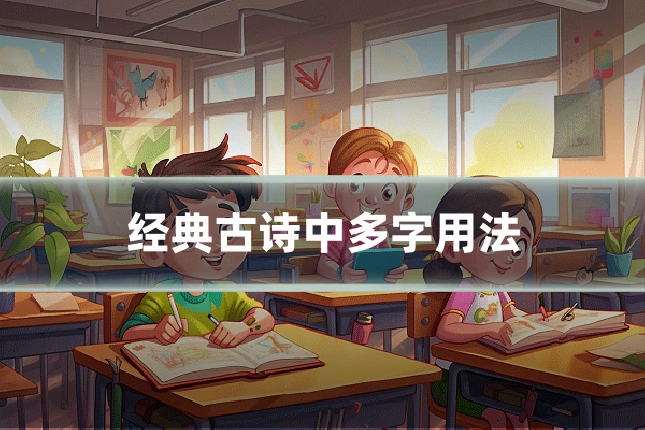 经典古诗中多字用法