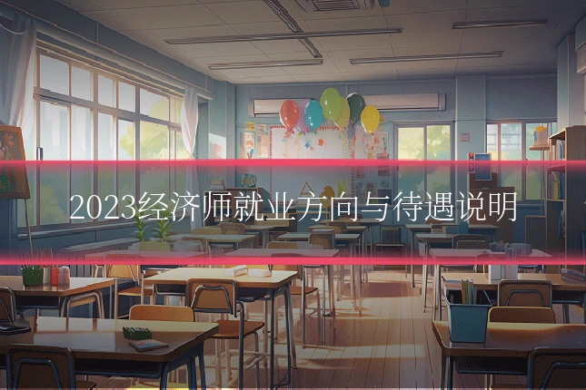 2023经济师就业方向与待遇说明