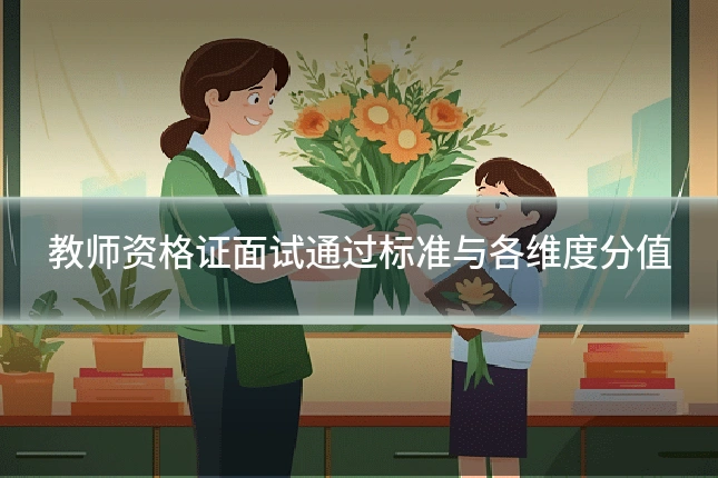 教师资格证面试通过标准与各维度分值