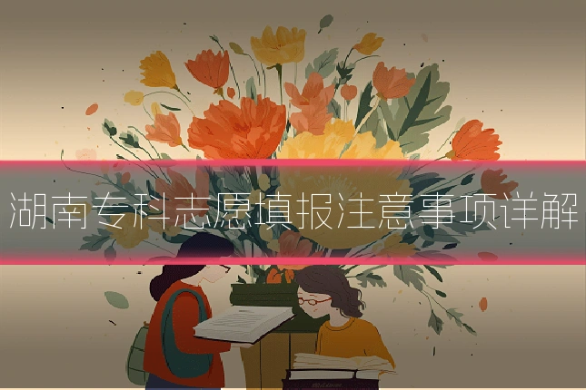 湖南专科志愿填报注意事项详解