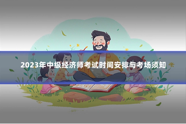 2023年中级经济师考试时间安排与考场须知