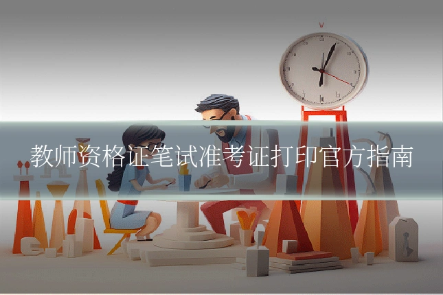 教师资格证笔试准考证打印官方指南
