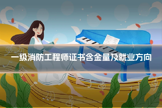 一级消防工程师证书含金量及就业方向