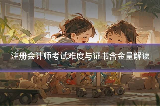注册会计师考试难度与证书含金量解读