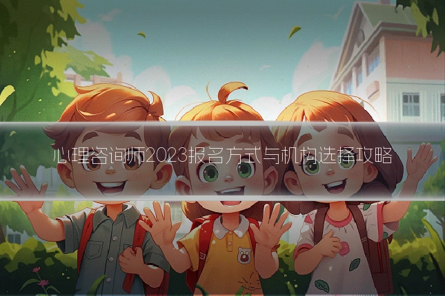 心理咨询师2023报名方式与机构选择攻略