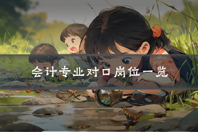 会计专业对口岗位一览