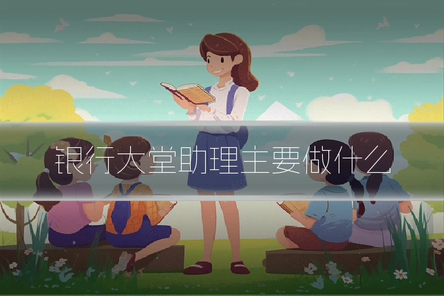 银行大堂助理主要做什么