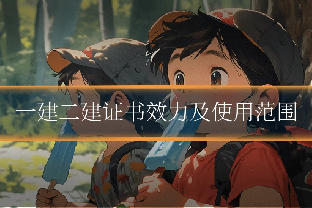 一建二建证书效力及使用范围