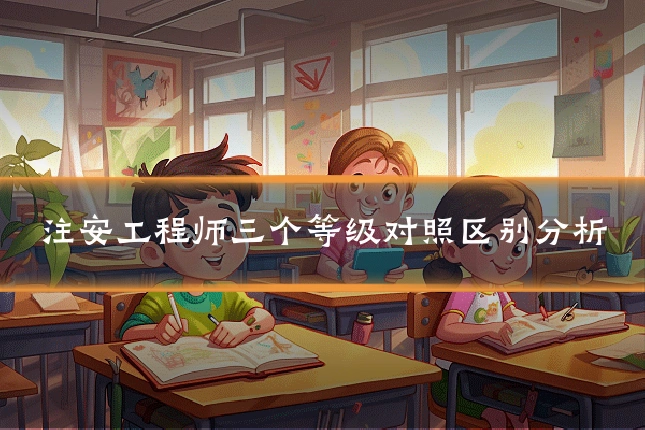 注安工程师三个等级对照区别分析