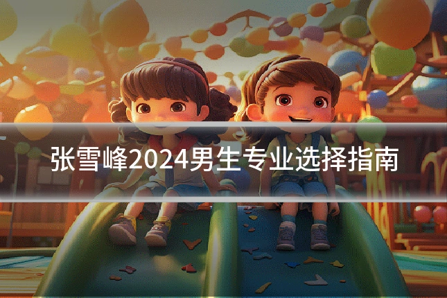 张雪峰2024男生专业选择指南