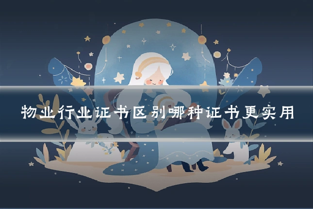 物业行业证书区别哪种证书更实用