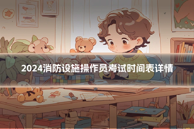 2024消防设施操作员考试时间表详情