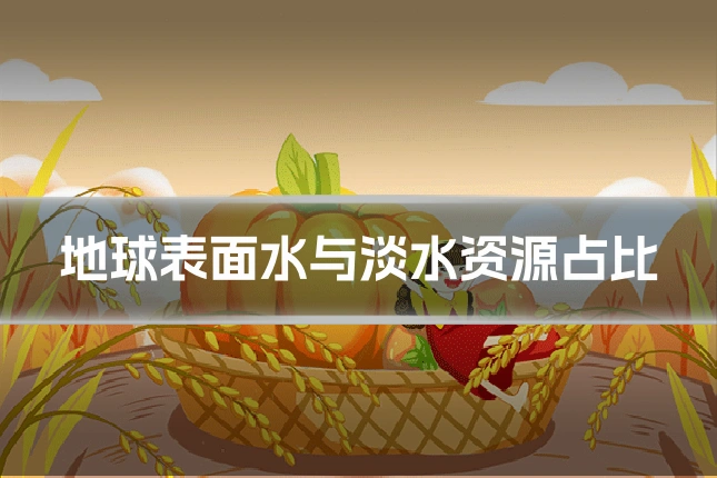 地球表面水与淡水资源占比