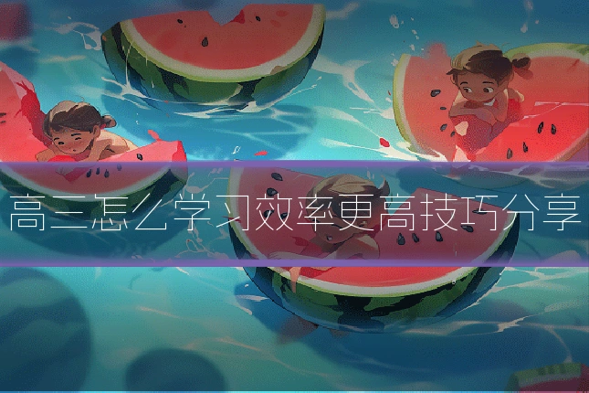 高三怎么学习效率更高技巧分享