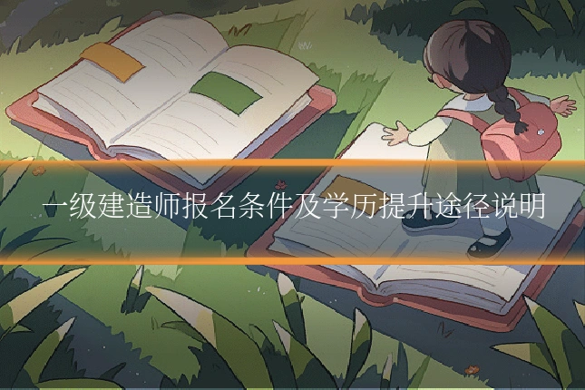 一级建造师报名条件及学历提升途径说明