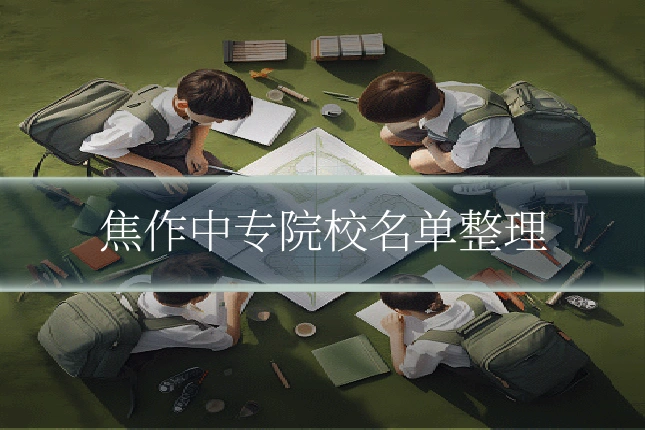 焦作中专院校名单整理