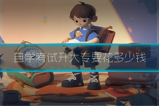 自学考试升大专要花多少钱