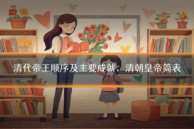 清代帝王顺序及主要成就,清朝皇帝简表