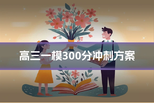 高三一模300分冲刺方案
