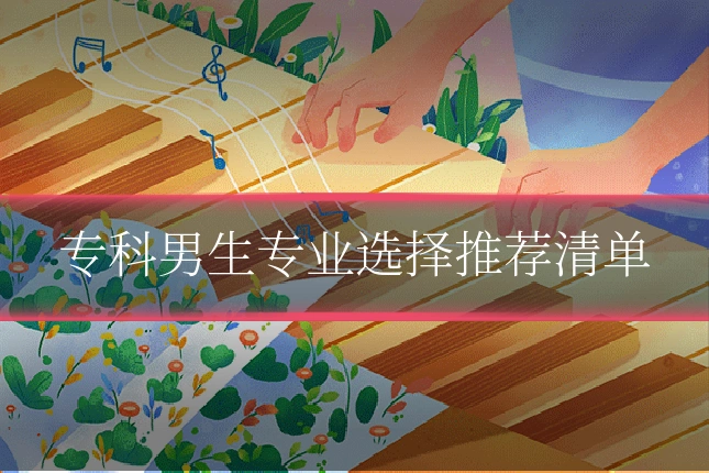专科男生专业选择推荐清单