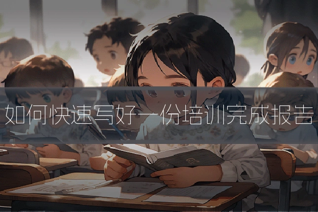 如何快速写好一份培训完成报告