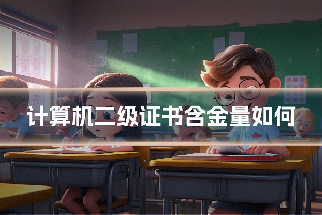 计算机二级证书含金量如何
