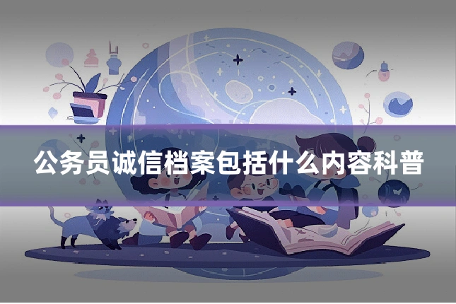 公务员诚信档案包括什么内容科普