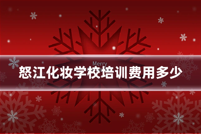 怒江化妆学校培训费用多少