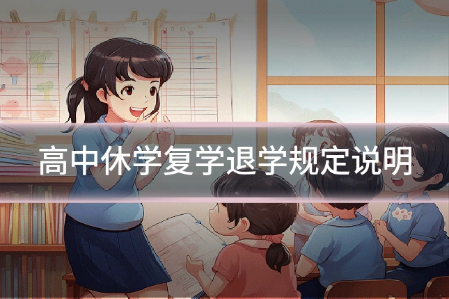 高中休学复学退学规定说明