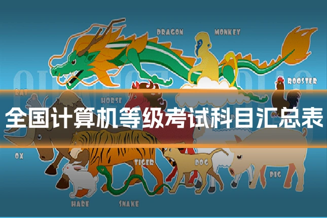 全国计算机等级考试科目汇总表