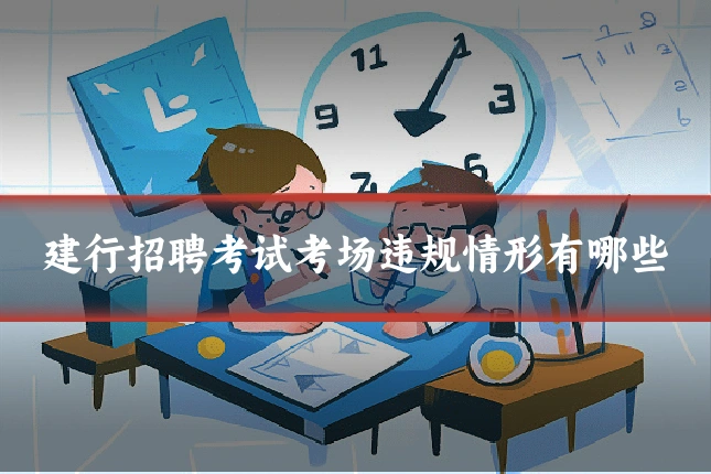 建行招聘考试考场违规情形有哪些