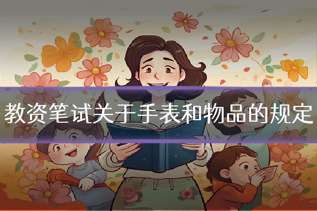 教资笔试关于手表和物品的规定