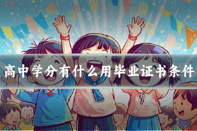 高中学分有什么用毕业证书条件