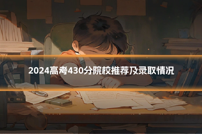2024高考430分院校推荐及录取情况