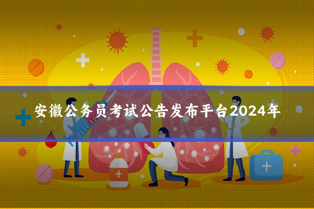 安徽公务员考试公告发布平台2024年